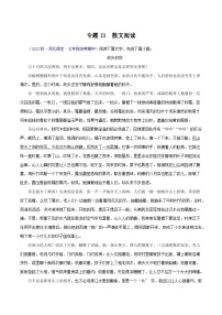 专题08散文阅读（考点清单+【考题猜想】）-2023-2024学年七年级语文上学期期中考点大串讲（统编版）