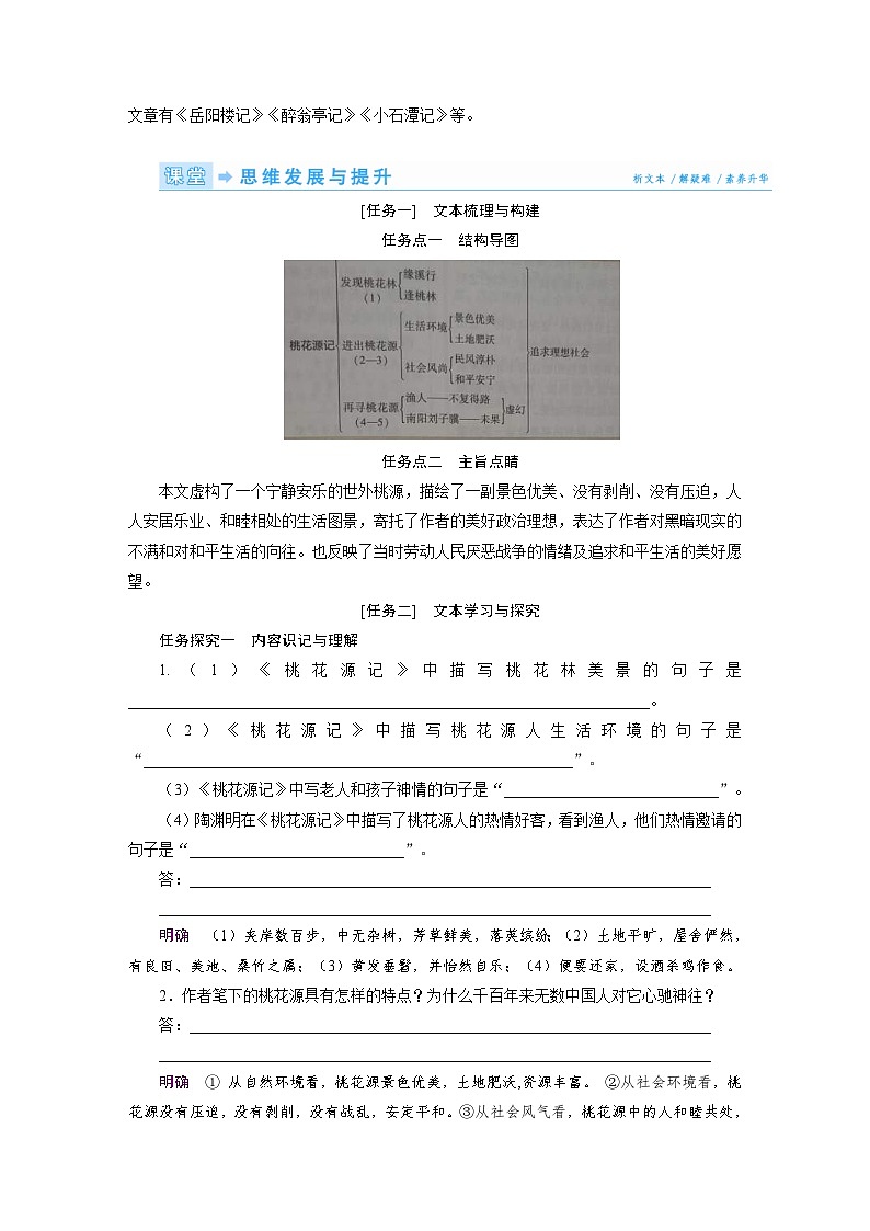 部编版语文八年级下册精品同步讲义第09课桃花源记(含解析)03