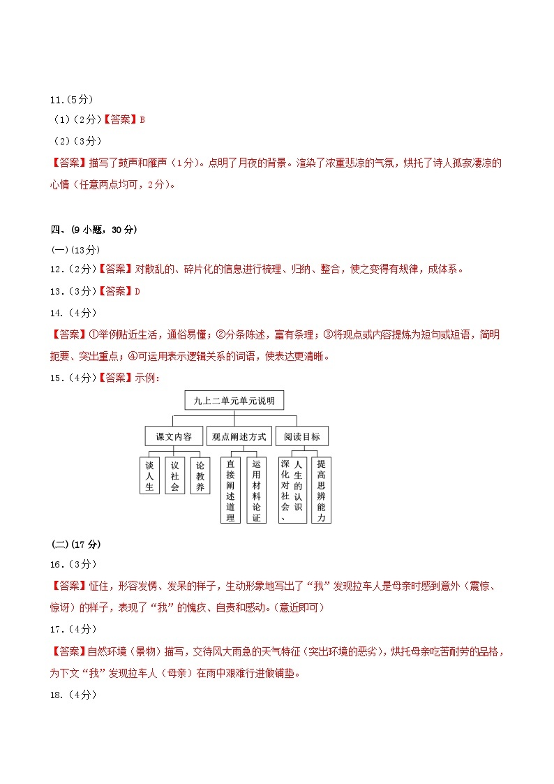 期中模拟卷01（广州）2023-2024学年九年级语文上学期期中模拟考试试题及答案（含答题卡）02