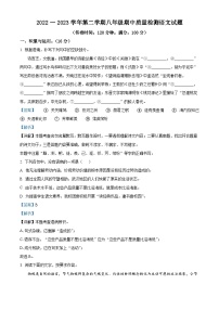 福建省宁德市第一中学2022-2023学年八年级下学期期中语文试题（解析版）