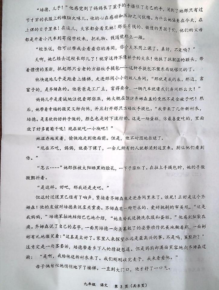 贵州省六盘水市水城区2023-2024学年九年级上学期期中语文试题03