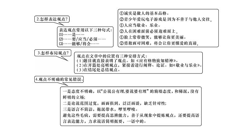 人教版九年级语文上第2单元人生哲理第二单元同步作文指导 课时训练ppt第3页