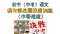 初中（中考）语文病句修改题梯度训练（较难）课件PPT