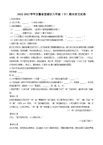 2022-2023學(xué)年安徽省宣城市八年級（下）期末語文試卷(含答案解析)