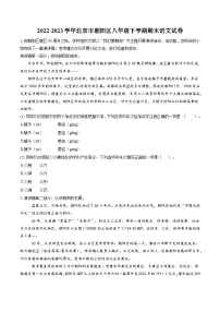 2022-2023学年北京市朝阳区八年级下学期期末语文试卷（含答案解析)