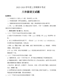 山东省泰安市肥城市2023-2024学年八年级上学期期中考试语文试题（含答案）