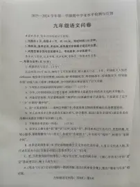 山东省聊城市阳谷县2023-2024学年九年级上学期11月期中语文试题