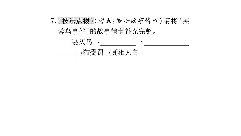人教版七年级语文上第5单元走近人物故事16猫课时训练PPT第8页