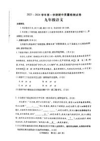 河南省平頂山市葉縣2023-2024學年九年級上學期11月期中考試語文試題