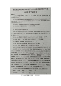 湖北省恩施市龙凤镇民族初级中学2023-2024学年九年级上学期期中考试语文试题