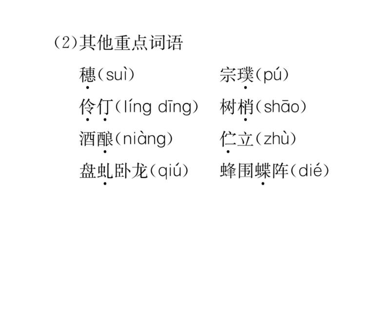 人教版七年级语文下第5单元生活哲思18紫藤萝瀑布读背课时训练PPT03