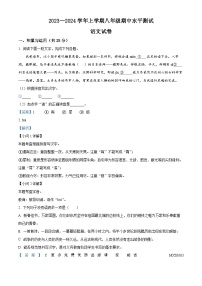 河南省新乡市原阳县2023-2024学年八年级上学期期中语文试题（解析版）
