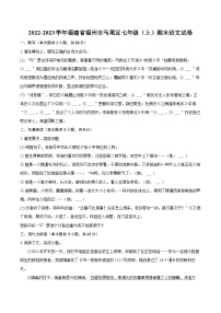 2022-2023學(xué)年福建省福州市馬尾區(qū)七年級(jí)（上）期末語文試卷（含答案解析）
