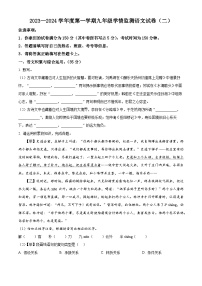 安徽省淮南市2023-2024学年九年级上学期期中语文试题