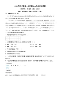 江苏省泰州市兴化市2023-2024学年八年级上学期期中语文试题（解析版）
