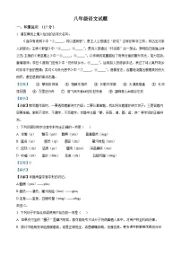 山東省德州市武城縣2023-2024學年八年級上學期期中語文試題（解析版）