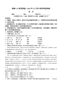 14，湖南省湖湘C13教育联盟2023-2024学年九年级上学期第三次月考语文试题(无答案)