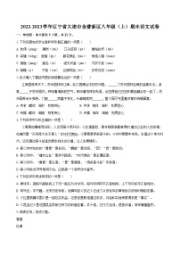 2022-2023學(xué)年遼寧省大連市金普新區(qū)八年級（上）期末語文試卷（含詳細(xì)答案解析）