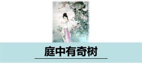 初中语文人教部编版八年级上册庭中有奇树背景图课件ppt