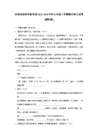 河南省洛阳市新安县2023-2024学年九年级上学期期末语文试卷