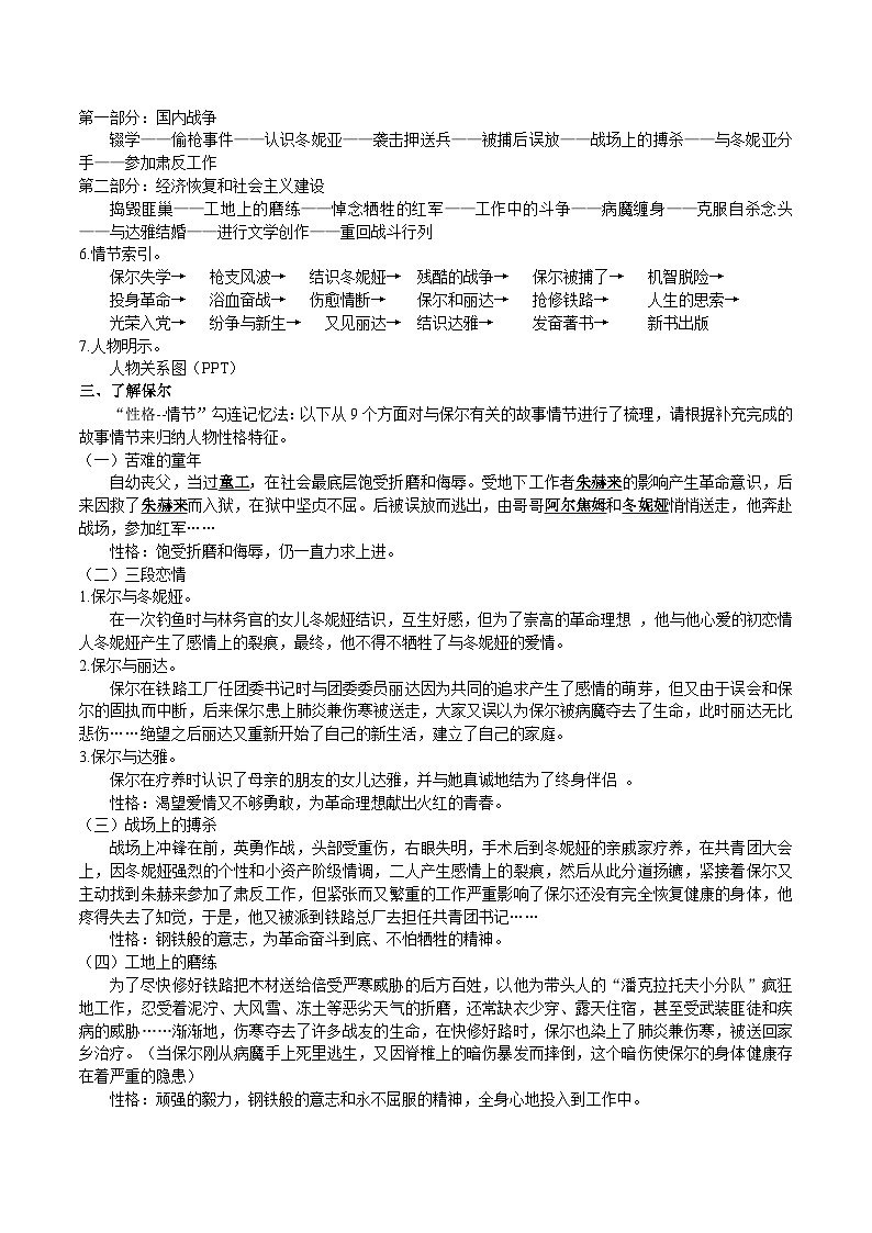 人教部编版语文八下 《钢铁是怎样炼成的》教学设计02