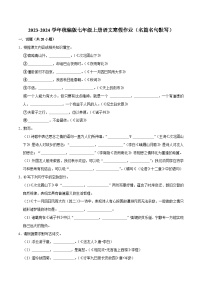 06寒假作业（名篇名句默写）-2023-2024学年七年级上册语文寒假作业专题(全国通用)