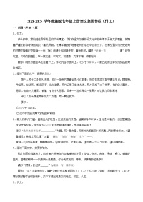 10寒假作业（作文）-2023-2024学年七年级上册语文寒假作业专题(全国通用)