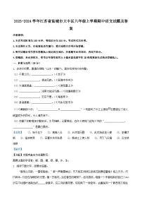 2023-2024学年江苏省盐城市大丰区八年级上学期期中语文试题及答案
