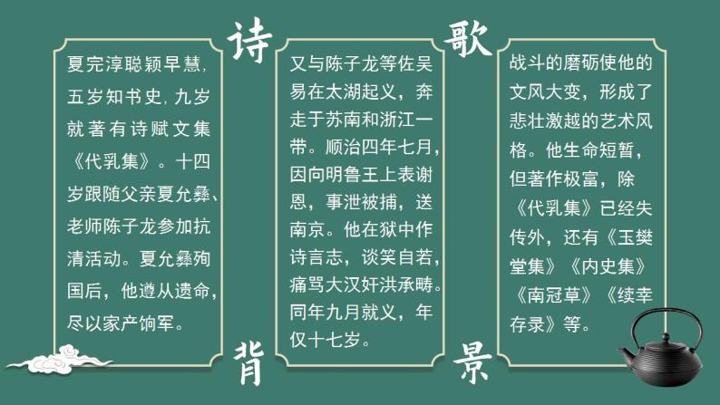 初中语文部编版九年级下册第6单元 课外古诗词课件+教案04