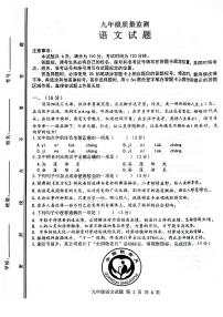 山东省济南市长清区2023—2024学年九年级上学期期中考试语文试题