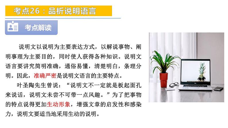 考点26:品析说明语言-备战2024年中考语文现代文阅读高频考点精讲课件(全国通用)第5页