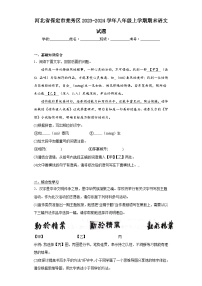 河北省保定市竞秀区2023-2024学年八年级上学期期末语文试题(含答案)