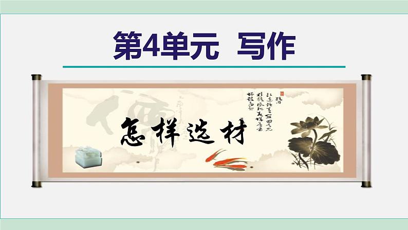 人教版语文七年级下册 第4单元 写作 怎样选材 课件01