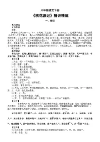 初中语文人教部编版八年级下册桃花源记综合训练题