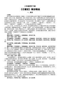 初中语文人教部编版八年级下册石壕吏同步达标检测题