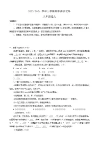 04，河南省平顶山市鲁山县2023-2024学年八年级上学期期中语文试题