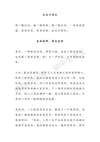 中考语文满分作文8篇学案