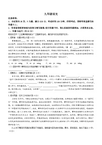 河南省漯河市舞阳县2023-2024学年九年级上学期期末语文试题
