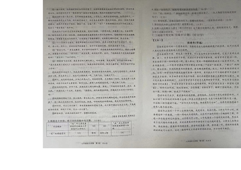 2024年河南省周口市商水县中考一模语文试题第2页