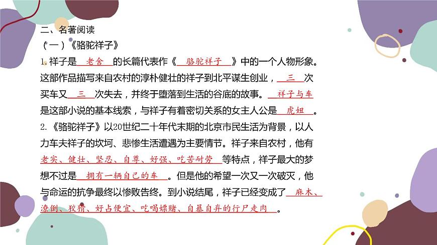 統(tǒng)編版語文七年級下冊 專題七 文學(xué)常識與名著閱讀課件第8頁