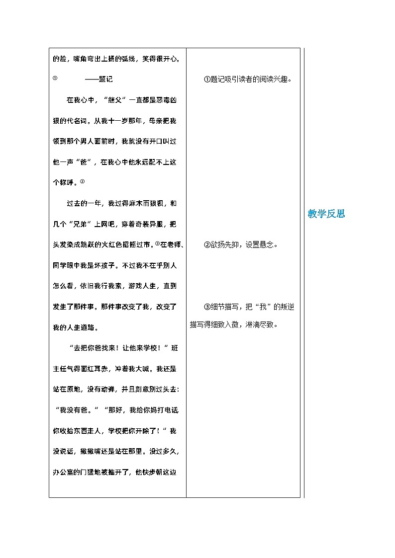 部编版语文七年级下册 第一单元 写作 写出人物的精神 第二课时教案第2页