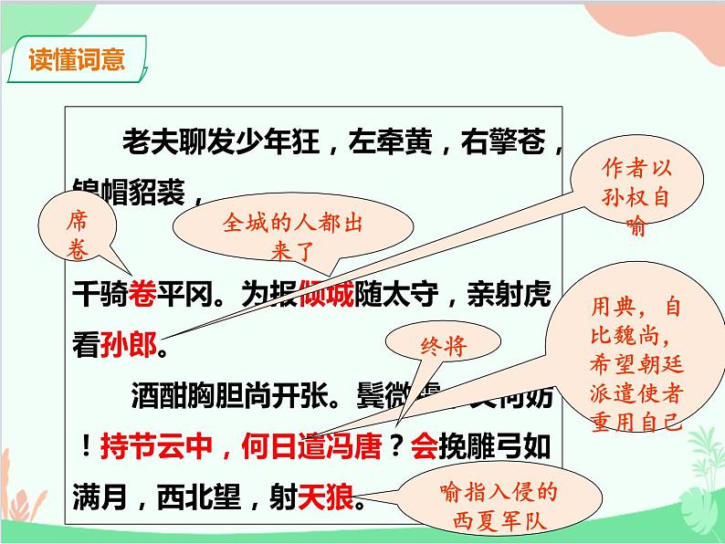 统编版语文九年级下册 江城子●密州出猎课件第7页