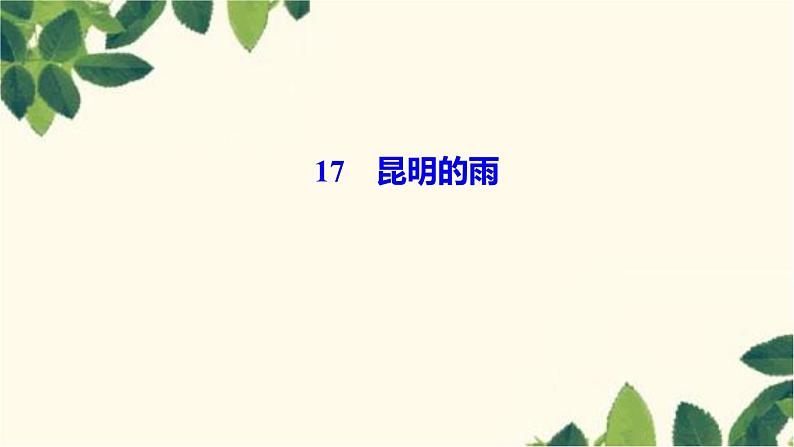 17 昆明的雨第1页