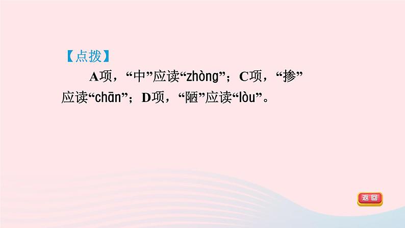 陕西专版2024春九年级语文下册专项训练一基础积累与运用考点1字音字形作业课件新人教部编版04