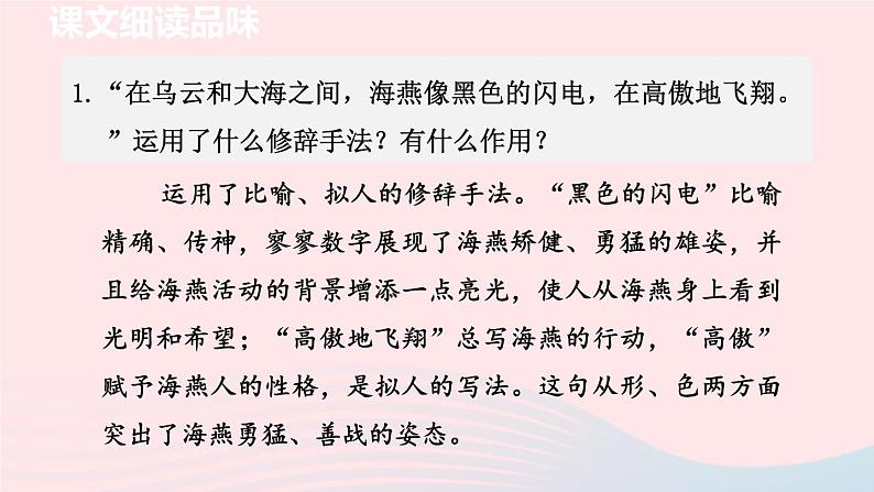 2024春九年级语文下册第1单元4海燕第2课时教学课件(部编版)第2页