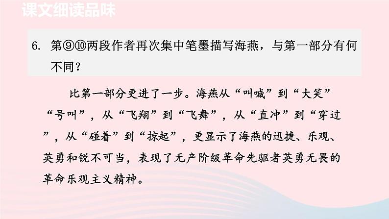 2024春九年级语文下册第1单元4海燕第2课时教学课件(部编版)第7页