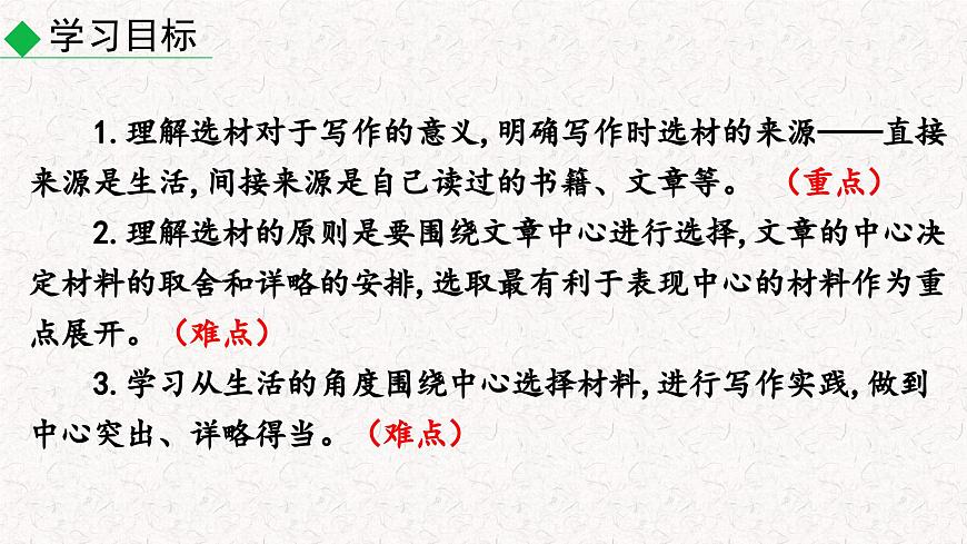 第四單元寫(xiě)作 怎樣選材（（課件）七年級(jí)下冊(cè)語(yǔ)文2023-2024學(xué)年 部編版第3頁(yè)