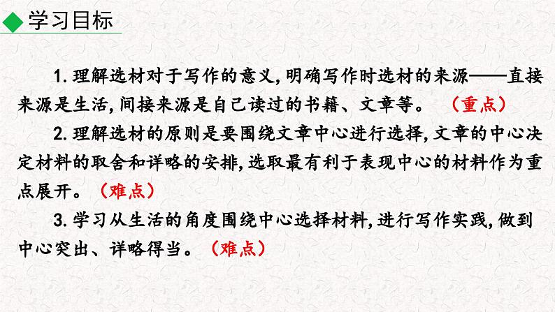 第四单元写作 怎样选材((课件)七年级下册语文2023-2024学年 部编版03