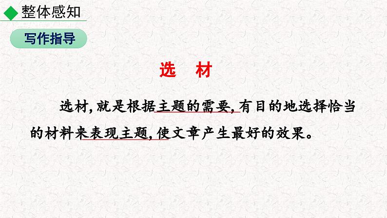 第四单元写作 怎样选材((课件)七年级下册语文2023-2024学年 部编版04
