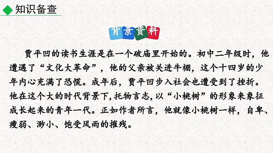 19 一顆小桃樹（課件）七年級下冊語文2023-2024學(xué)年 部編版第6頁